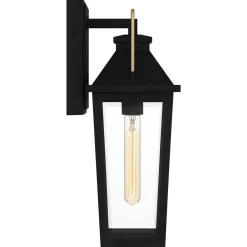 Discount Elstead Außenlampe Wand Schwarz E27 IP44 H: 42,9 cm Rustikal
