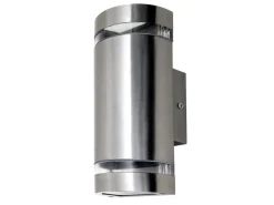 Eco-Light Außenlampe Wand Up Down Edelstahl H:23,5 cm IP44 GU10* Metall Lampen|Moderne Außenleuchten