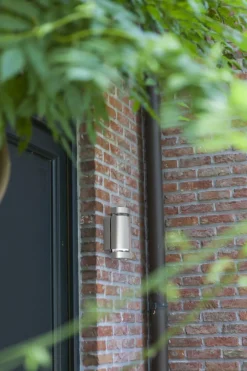 Eco-Light Außenlampe Wand Up Down Edelstahl H:23,5 cm IP44 GU10* Metall Lampen|Moderne Außenleuchten