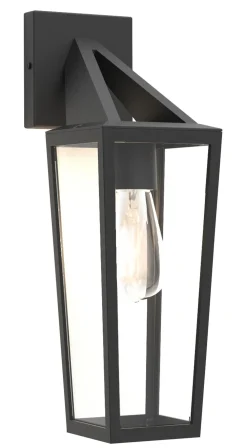 Best Eco-Light Außenlaterne Wand Glas Aluminium E27 IP44 H:40 cm