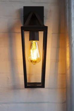 Best Eco-Light Außenlaterne Wand Glas Aluminium E27 IP44 H:40 cm