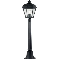 Discount Elstead Außenleuchte Aluminium Glas E27 IP44 104,1 cm hoch Schwarz