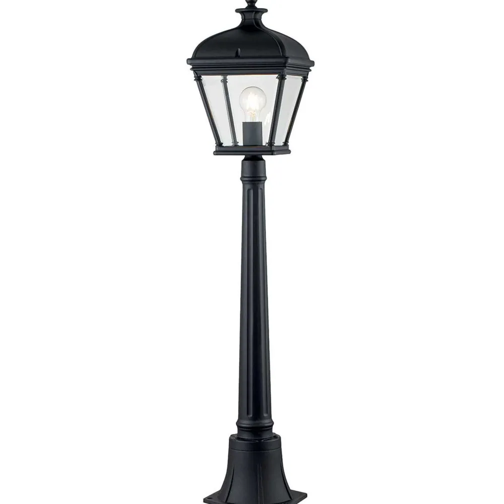 Discount Elstead Außenleuchte Aluminium Glas E27 IP44 104,1 cm hoch Schwarz