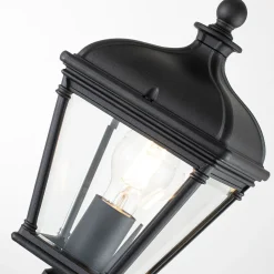 Discount Elstead Außenleuchte Aluminium Glas E27 IP44 104,1 cm hoch Schwarz