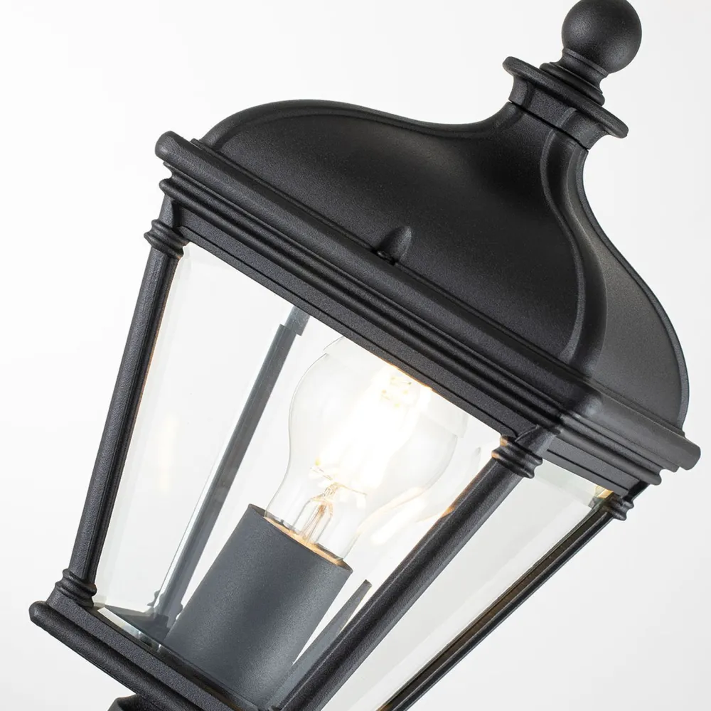 Discount Elstead Außenleuchte Aluminium Glas E27 IP44 104,1 cm hoch Schwarz