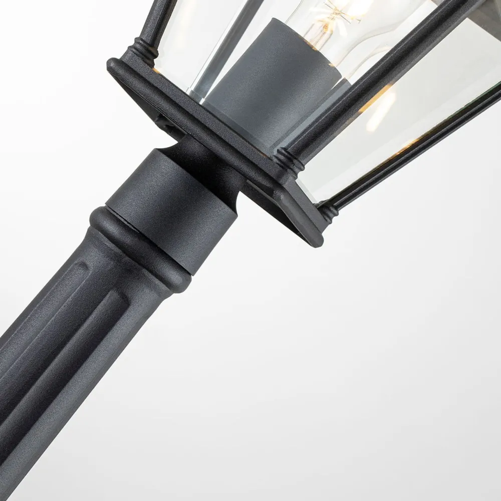 Discount Elstead Außenleuchte Aluminium Glas E27 IP44 104,1 cm hoch Schwarz