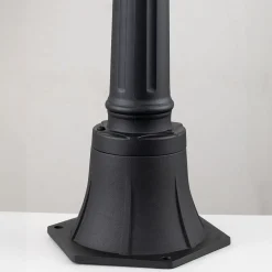 Discount Elstead Außenleuchte Aluminium Glas E27 IP44 104,1 cm hoch Schwarz