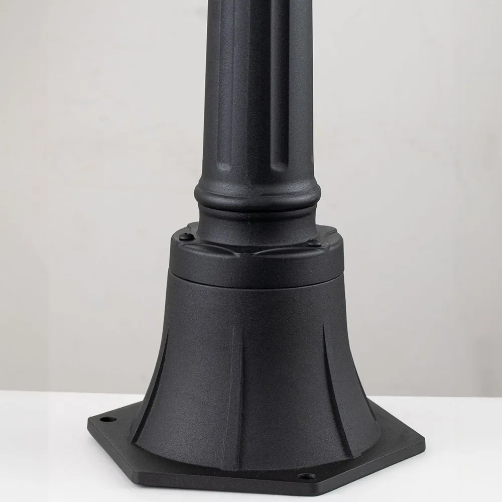 Discount Elstead Außenleuchte Aluminium Glas E27 IP44 104,1 cm hoch Schwarz