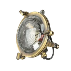 Sale Lido Außenleuchte Bullauge G9 Ø 14 cm Messing Glas