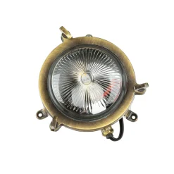 Sale Lido Außenleuchte Bullauge G9 Ø 14 cm Messing Glas