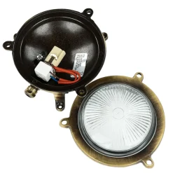 Sale Lido Außenleuchte Bullauge G9 Ø 14 cm Messing Glas