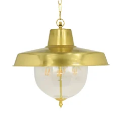 Andromeda Außenleuchte Echt-Messing Glas E27 IP43 Ø 41 cm rund* Gartenlaternen|Messinglampen