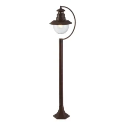 Searchlight Außenleuchte Garten IP44 E27 110 cm Rostbraun Glas Metall* Vintage Lampen|Maritime Lampen