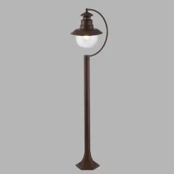 Searchlight Außenleuchte Garten IP44 E27 110 cm Rostbraun Glas Metall* Vintage Lampen|Maritime Lampen