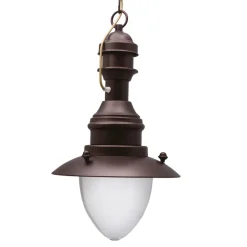 Lido Außenleuchte Glas Messing massiv E27 IP43 D: 20 cm Maritim* Außenleuchten Antik|Rustikale Lampen