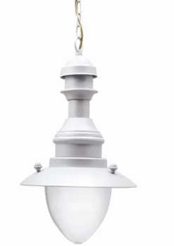 Lido Außenleuchte hängend Grau Messing Glas Ø 20 cm IP43 Maritim* Messinglampen|Maritime Lampen