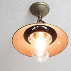 Giovanni Battista Außenleuchte in Bronze Antik aus Messing Glas* Metall Lampen|Messinglampen