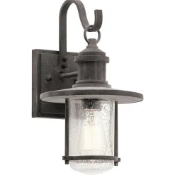 Elstead Außenleuchte IP44 Aluminium Regenglas Rustikal E27* Außenleuchten Antik|Außenwandleuchten