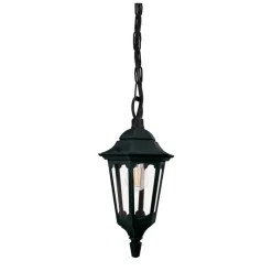 Best Elstead Außenleuchte IP44 E27 Schwarz Glas Aluminium Rustikal