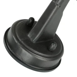 Lido Außenleuchte IP64 E27 Schwarz antik geriffeltes Glas Messing