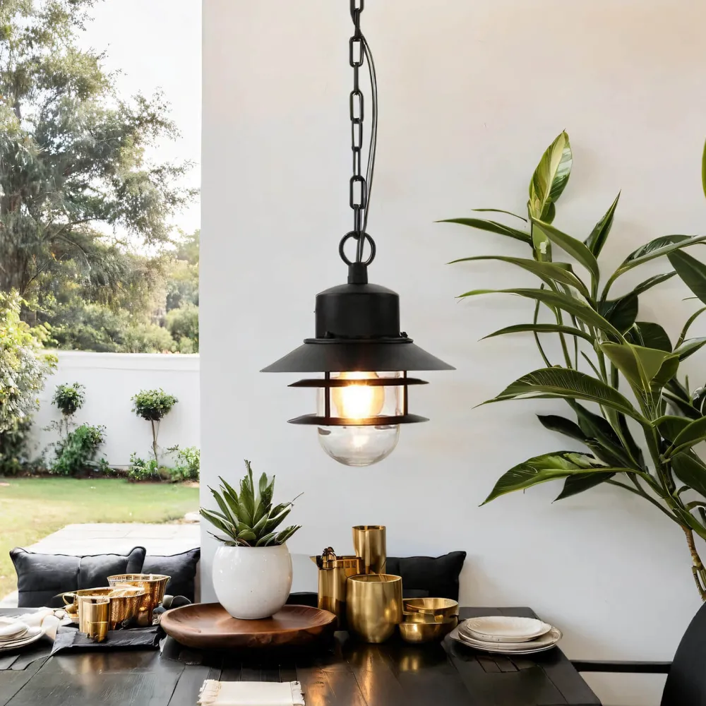 New Elstead Außenleuchte IP44 E27 Schwarz Glas Edelstahl Maritim