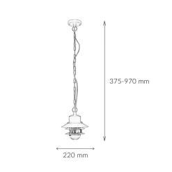 New Elstead Außenleuchte IP44 E27 Schwarz Glas Edelstahl Maritim