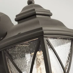 Elstead Außenleuchte IP44 in Bronze antik E27 Aluminium Glas* Außenleuchten Antik|Außenwandleuchten