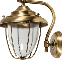 Lido Außenleuchte Laterne aus Messing Glas PERAMA* Außenleuchten Antik|Außenleuchten Messing