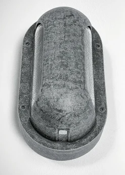 Andromeda Außenleuchte Maritim Echt-Messing Glas H: 23 cm IP64 Zinn E27* Außenwandleuchten|Feuchtraumleuchten