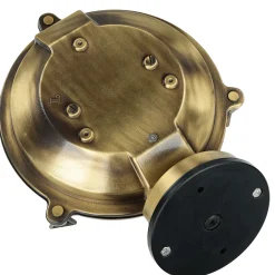 Lido Außenleuchte Maritim Echt-Messing Riffelglas IP64 E27 SERIFOS* Außenwandleuchten|Rustikale Lampen