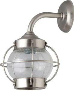 Sale Lido Außenleuchte Messing Glas in Nickel Hof Haus Wand