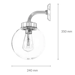 Lido Außenleuchte Messing Kugelschirm E27 Wand Haus Garten* Außenleuchten Messing|Außenwandleuchten