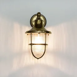 Outlet Lido Außenleuchte Messing Rostfrei Glasschirm SANTORIN