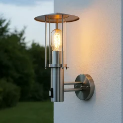Harms Import Außenleuchte mit Bewegungsmelder IP44 maritimes Design* Rustikale Lampen|Metall Lampen