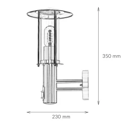 Harms Import Außenleuchte mit Bewegungsmelder IP44 maritimes Design* Rustikale Lampen|Metall Lampen