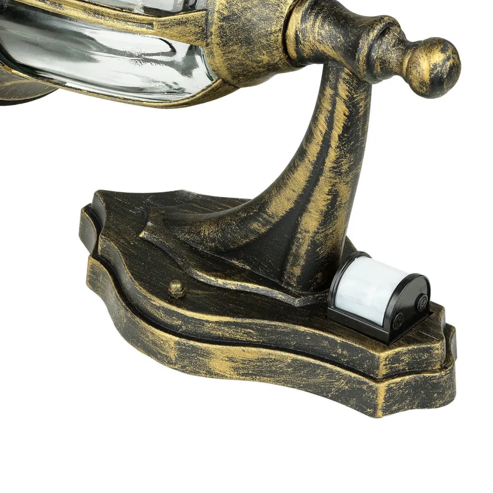 Easylight Außenleuchte mit Bewegungsmelder Gold Antik Wand MILANO* Gartenlaternen|Außenwandleuchten