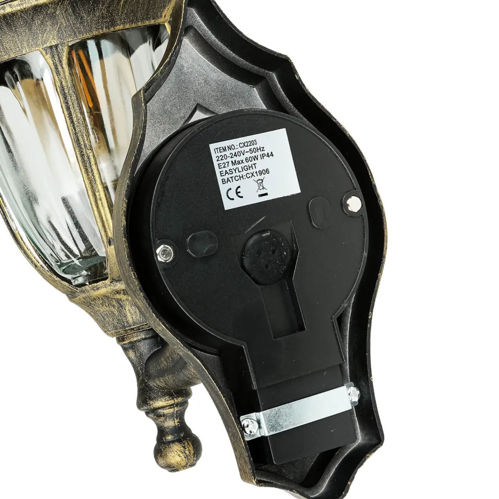 Easylight Außenleuchte mit Bewegungsmelder Gold Antik Wand MILANO* Gartenlaternen|Außenwandleuchten