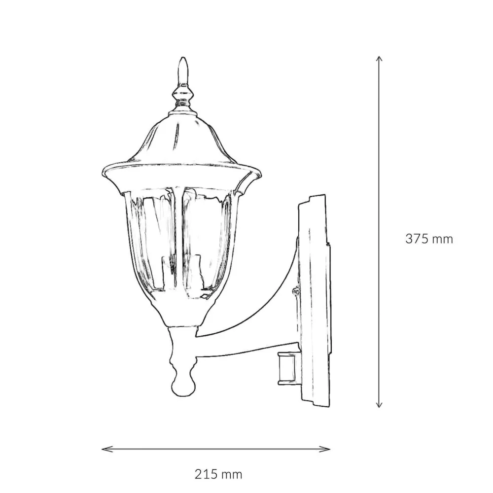 Easylight Außenleuchte mit Bewegungsmelder Gold Antik Wand MILANO* Gartenlaternen|Außenwandleuchten
