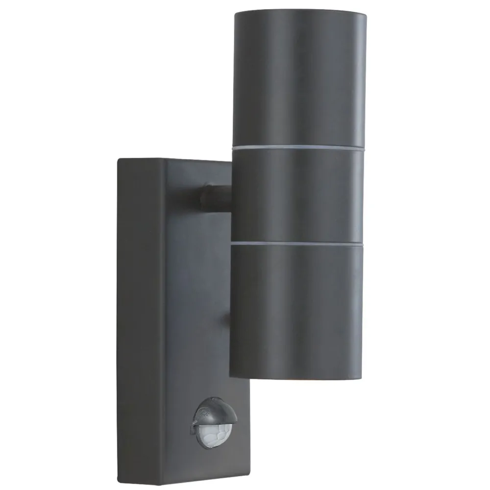 Searchlight Außenleuchte mit Bewegungsmelder Up Down IP44 GU10 Wand* Metall Lampen|Fassadenstrahler