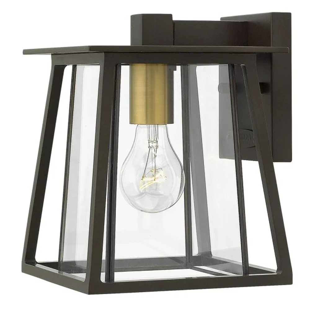 Discount Elstead Außenleuchte Modern in Bronze Alu Glas IP44 E27