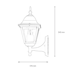 Easylight Außenleuchte Rustikal IP44 Schwarz Kupfer TIROL* Rustikale Lampen|Rustikale Außenleuchten