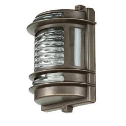 Lido Außenleuchte Schwarz antik IP64 Messing Glas H: 22 cm* Rustikale Lampen|Metall Lampen