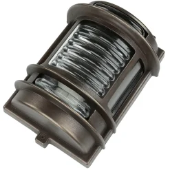 Lido Außenleuchte Schwarz antik IP64 Messing Glas H: 22 cm* Rustikale Lampen|Metall Lampen