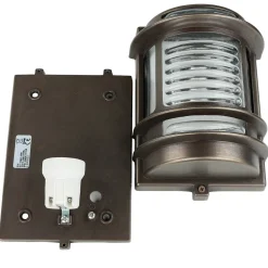 Lido Außenleuchte Schwarz antik IP64 Messing Glas H: 22 cm* Rustikale Lampen|Metall Lampen