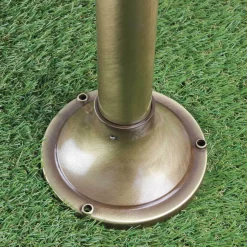 New Lido Außenleuchte Stehlampe Echt-Messing Antik MYKO