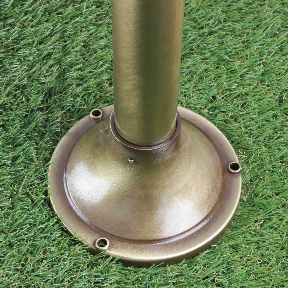 New Lido Außenleuchte Stehlampe Echt-Messing Antik MYKO