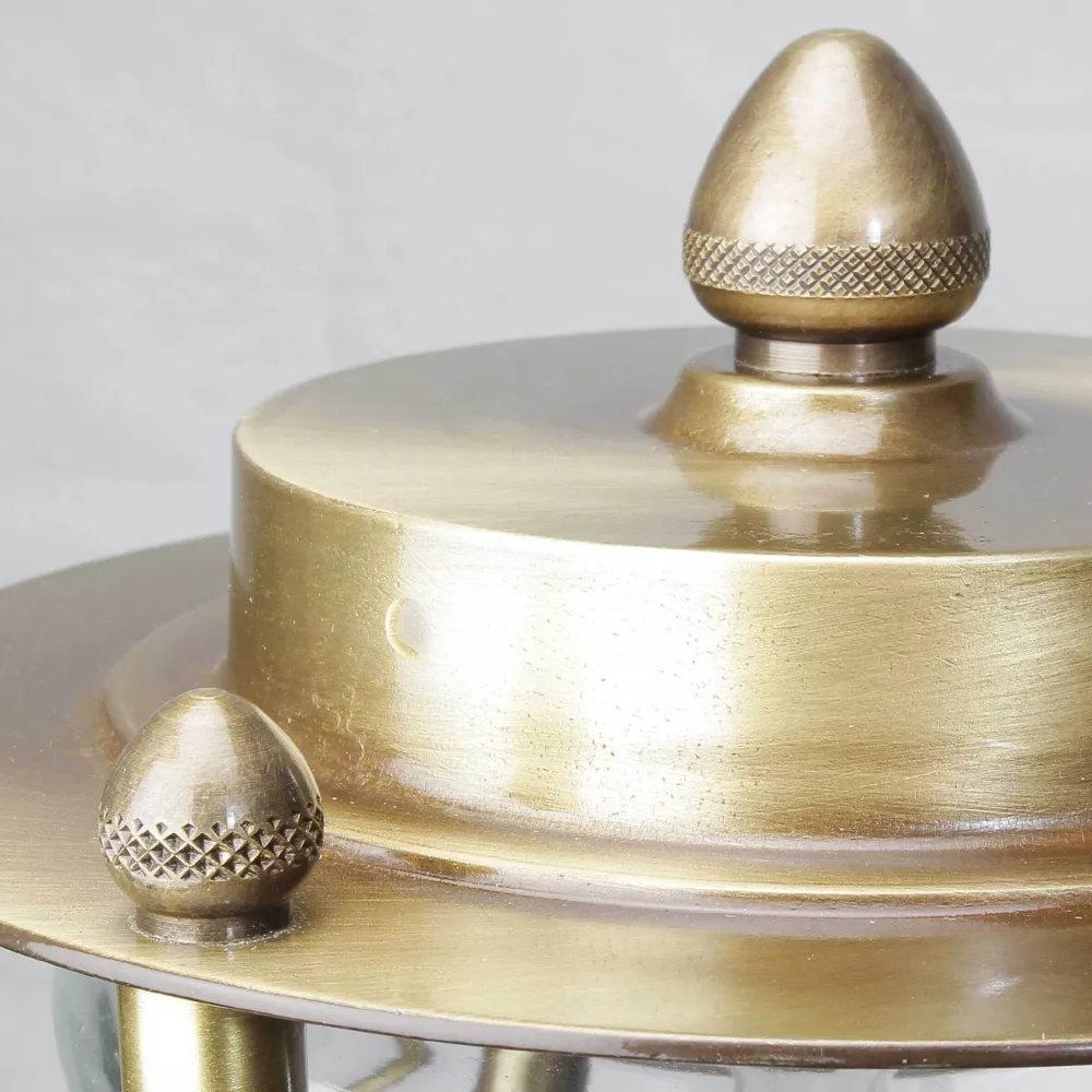 New Lido Außenleuchte Stehlampe Echt-Messing Antik MYKO