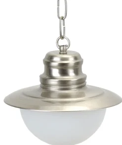 Lido Außenleuchte Terrasse Balkon Glas Messing in Nickel* Außenleuchten Antik|Außenleuchten Messing