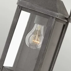 Elstead Außenleuchte Vintage Glas Aluminium E27 IP44 33,5 cm hoch* Außenwandleuchten|Gartenlaternen