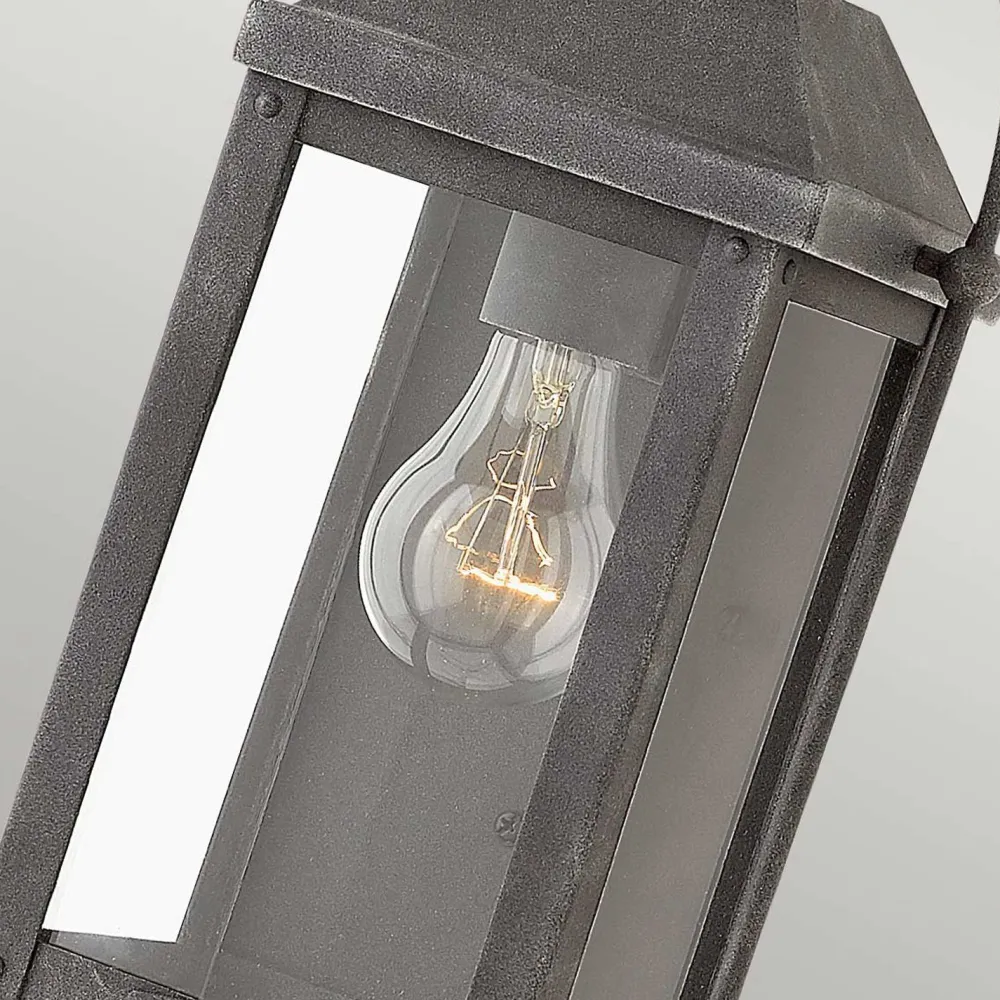 Elstead Außenleuchte Vintage Glas Aluminium E27 IP44 33,5 cm hoch* Außenwandleuchten|Gartenlaternen